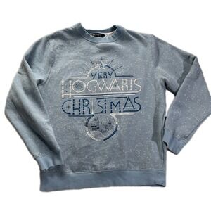 Blue Hogwarts Christmas Sweater